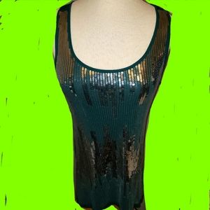 5/35 NEW DESIGN STORY SZ S SEQUIN RACER BACK TEAL